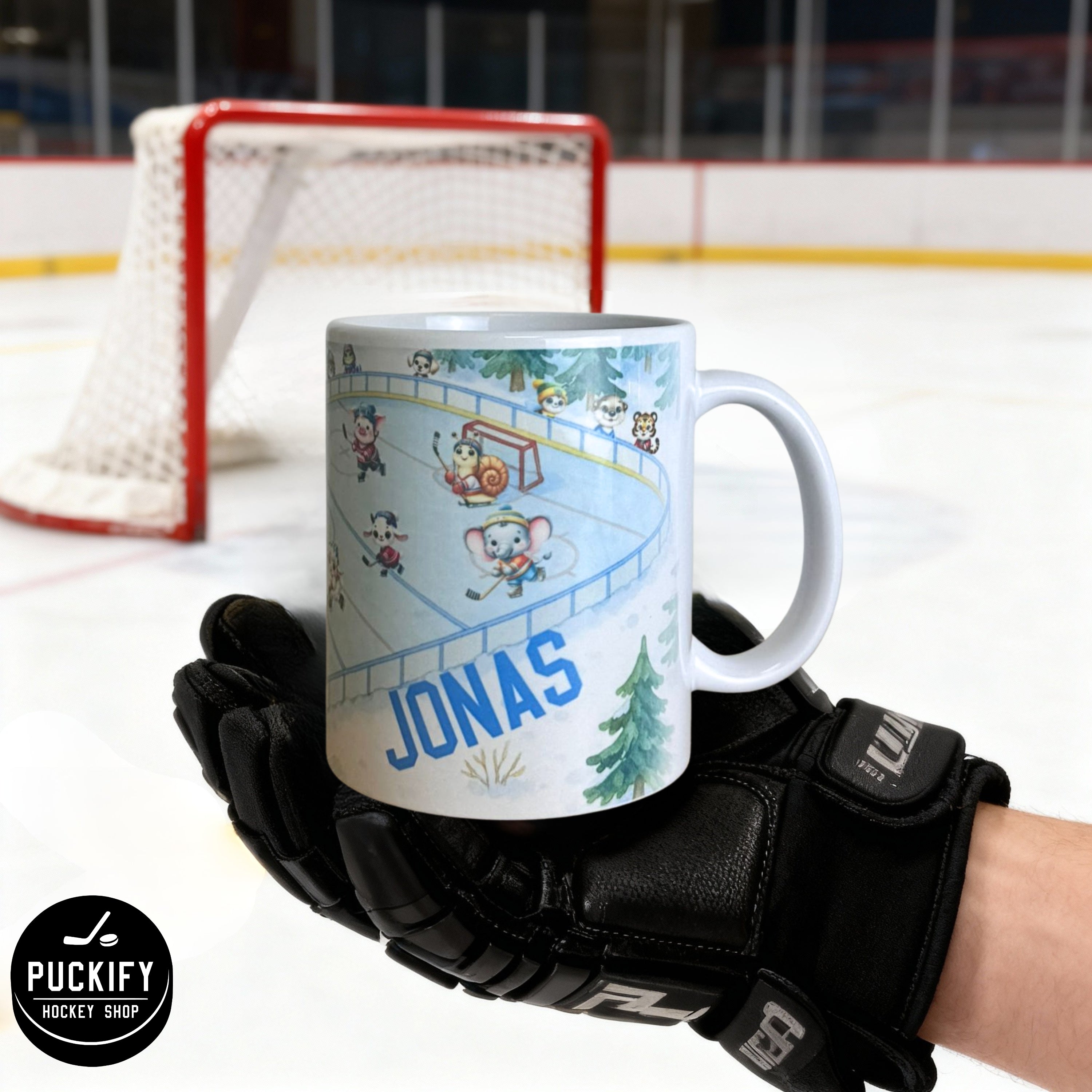 Kids' mug ice hockey animals