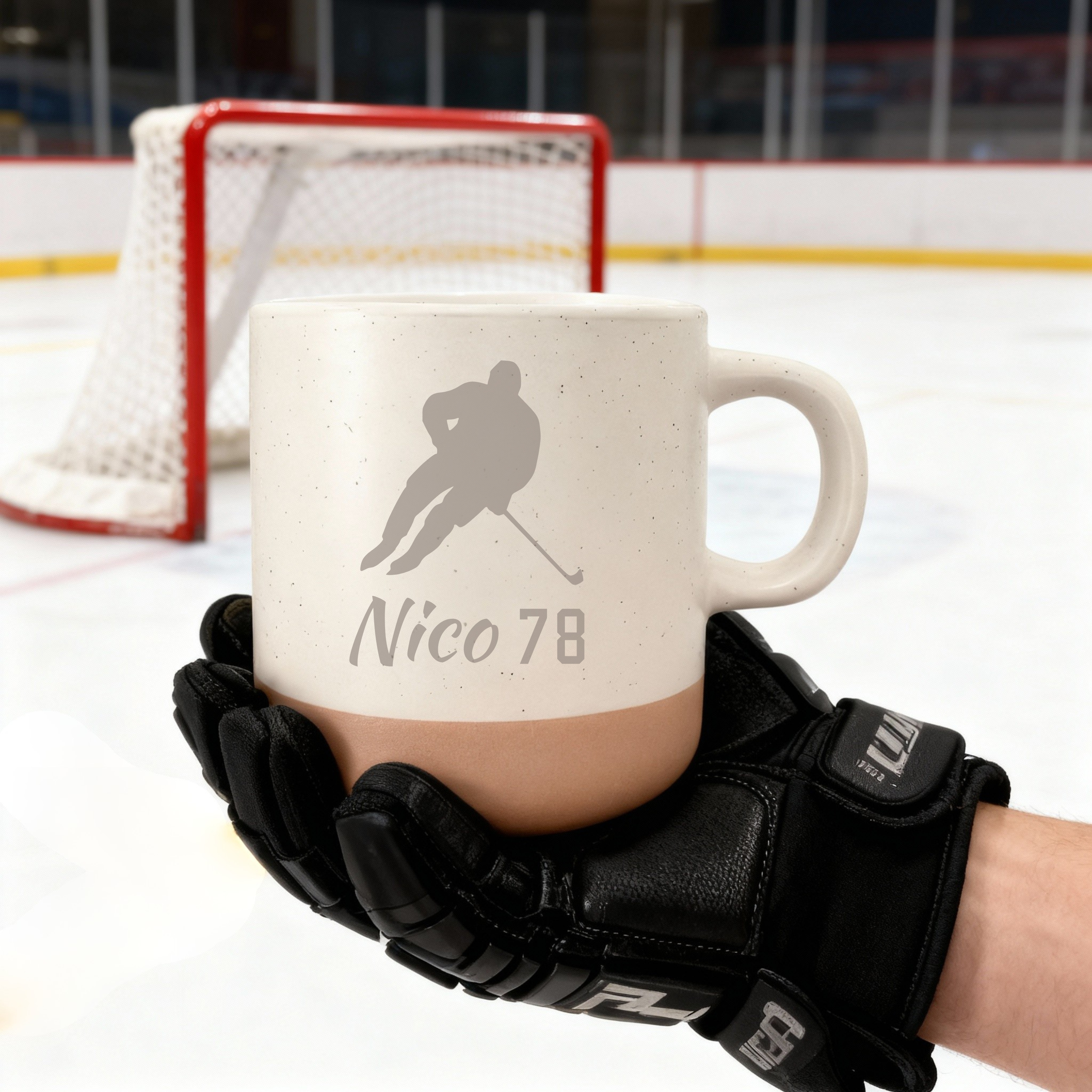 Cup ice hockey player