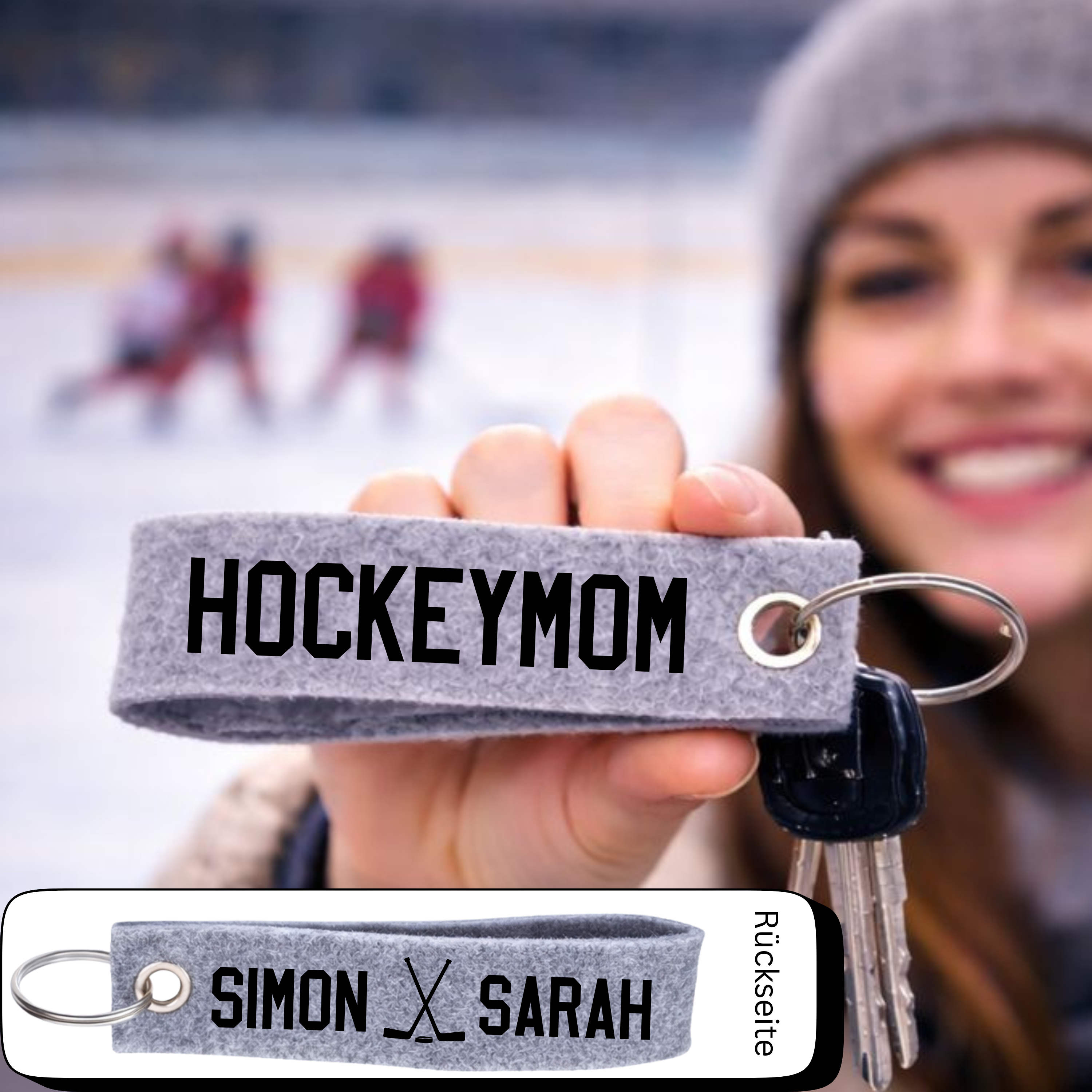 Hockey keychain MOM